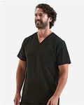 Onna NN200 Men's Limitless V-Neck Stretch Scrub Top - Black - model side
