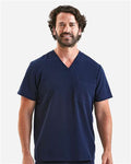 Onna NN200 Men's Limitless V-Neck Stretch Scrub Top - Navy - model front