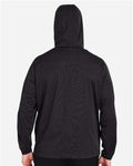 North End NE75 Men's Network Lightweight Jacket - Black Heather - model back