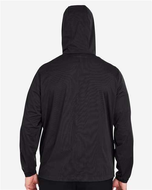 North End NE75 Men's Network Lightweight Jacket - Black Heather - model back