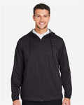 North End NE75 Men's Network Lightweight Jacket - Black Heather - model front