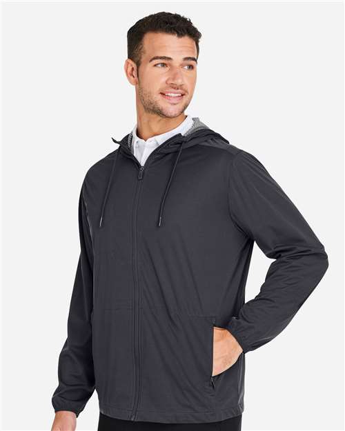 North End NE75 Men's Network Lightweight Jacket - Carbon Heather - model side