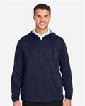 North End NE75 Men's Network Lightweight Jacket - Classic Navy Heather - model front