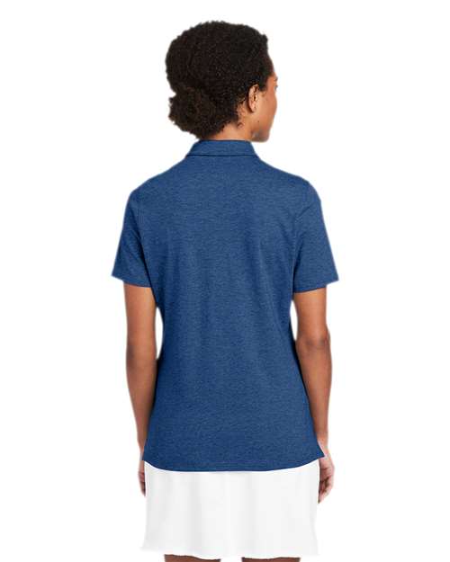 vineyard vines G001189 Women's Edgartown Pique Polo - Deep Bay - model back