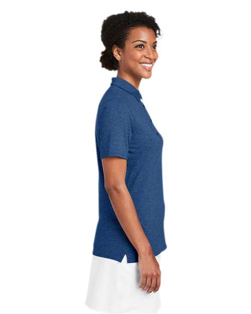 vineyard vines G001189 Women's Edgartown Pique Polo - Deep Bay - model side