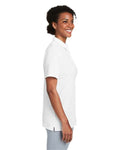 vineyard vines G001189 Women's Edgartown Pique Polo - White Cap - model side