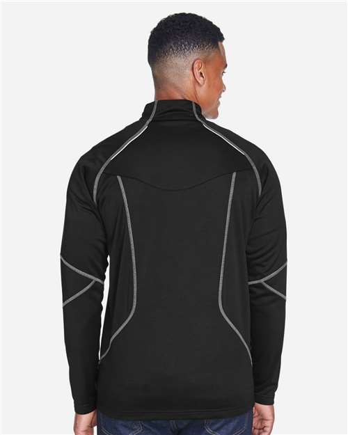 North End 88174 Men's Gravity Performance Fleece Jacket - Black - model back