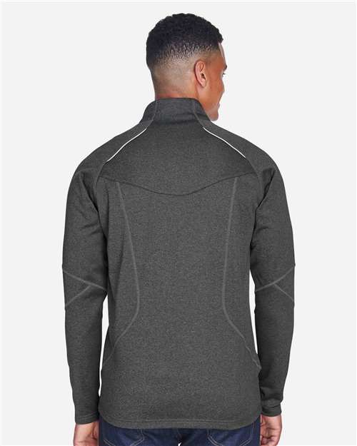 North End 88174 Men's Gravity Performance Fleece Jacket - Carbon Heather - model back