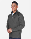 North End 88174 Men's Gravity Performance Fleece Jacket - Carbon Heather - model side