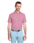 vineyard vines G011145 Men's Heathered Winstead Sankaty Polo - Light House Red - model front