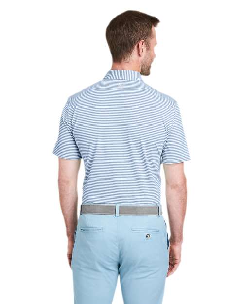 vineyard vines G011145 Men's Heathered Winstead Sankaty Polo - Ocean Breeze - model back