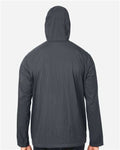 North End NE810 Men's Aura Lightweight Packable Anorak - Carbon/ Black - model back