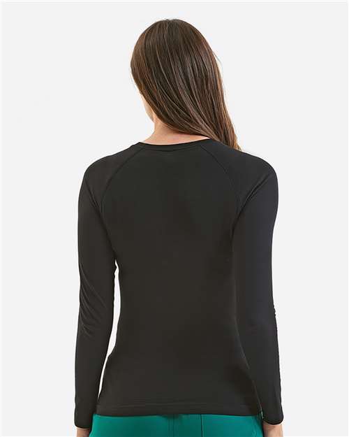 Onna NN370 Women's Unstoppable Long Sleeve Fresh Underscrub Base Layer T-Shirt - Black - model back