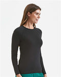 Onna NN370 Women's Unstoppable Long Sleeve Fresh Underscrub Base Layer T-Shirt - Black - model side