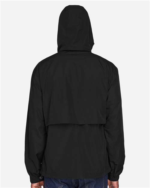 North End 88083 Men's Techno Lite Jacket - Black - model back
