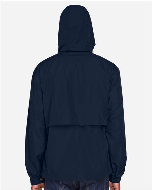 North End 88083 Men's Techno Lite Jacket - Midnight Navy - model back