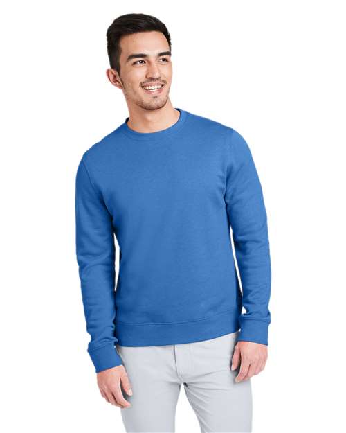 vineyard vines K002711 Men's Garment-Dyed Crewneck Sweatshirt - Kingfisher - model front