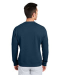 vineyard vines K002711 Men's Garment-Dyed Crewneck Sweatshirt - Vineyard Navy - model back