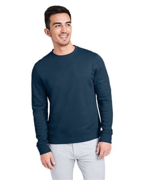 vineyard vines K002711 Men's Garment-Dyed Crewneck Sweatshirt - Vineyard Navy - model front