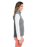 vineyard vines O001411 Women's Mountain Sweater Fleece Vest - Grey Heather - model side