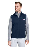 vineyard vines K002713 Men's Mountain Sweater Fleece Vest - Vineyard Navy - model front