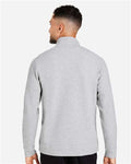 North End NE725 Men's Spirit Textured Quarter-Zip Pullover - Platinum Heather - model back