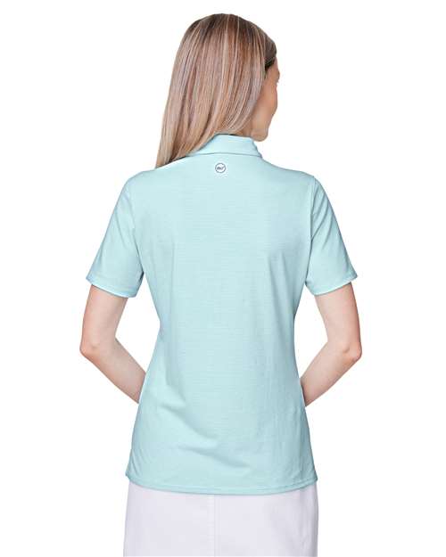 vineyard vines G001320 Women's Fanshell Polo - Crystal Blue - model back