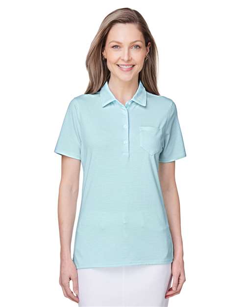 vineyard vines G001320 Women's Fanshell Polo - Crystal Blue - model front