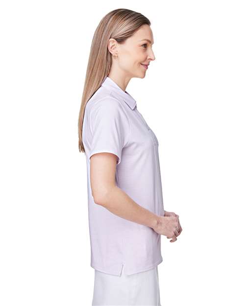 vineyard vines G001320 Women's Fanshell Polo - Lavender/ White Cap - model side