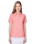 vineyard vines G001320 Women's Fanshell Polo - White Cap/Fiery Coral - model front
