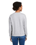 vineyard vines K002794 Women's Garment-Dyed Crewneck Sweatshirt - Grey Heather - model back