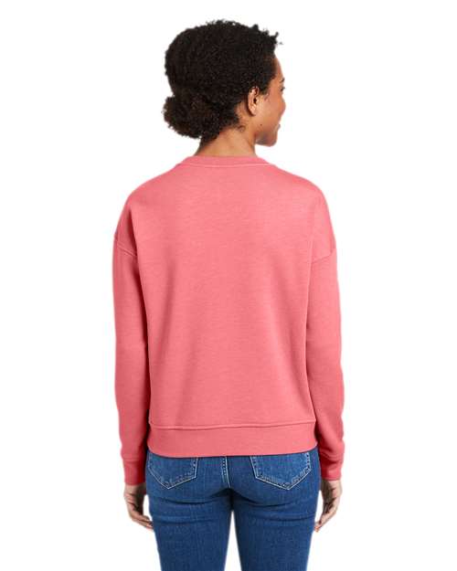 vineyard vines K002794 Women's Garment-Dyed Crewneck Sweatshirt - Jetty Red - model back