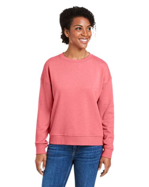 vineyard vines K002794 Women's Garment-Dyed Crewneck Sweatshirt - Jetty Red - model front