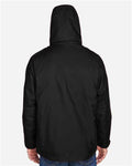 North End 88130 Men's 3-in-1 Insulated Jacket - Black - model back