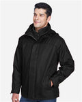North End 88130 Men's 3-in-1 Insulated Jacket - Black - model side