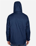 North End 88130 Men's 3-in-1 Insulated Jacket - Midnight Navy - model back