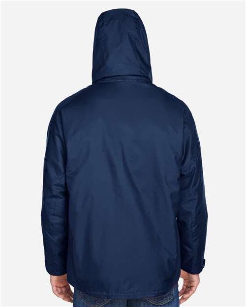 North End 88130 Men's 3-in-1 Insulated Jacket - Midnight Navy - model back
