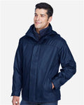 North End 88130 Men's 3-in-1 Insulated Jacket - Midnight Navy - model side