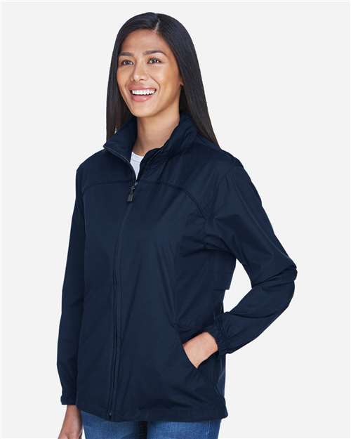 North End 78032 Women's Techno Lite Jacket - Midnight Navy - model side