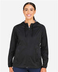 North End NE75W Women's Network Lightweight Jacket - Black Heather - model front