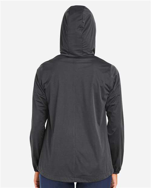 North End NE75W Women's Network Lightweight Jacket - Carbon Heather - model back