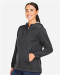 North End NE75W Women's Network Lightweight Jacket - Carbon Heather - model side