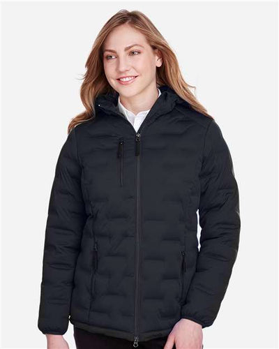 North End NE708W Women's UTK SubDown Loft Puffer Jacket - Black/ Carbon - model front