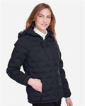 North End NE708W Women's UTK SubDown Loft Puffer Jacket - Black/ Carbon - model side
