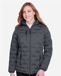 North End NE708W Women's UTK SubDown Loft Puffer Jacket - Carbon/ Black - model front