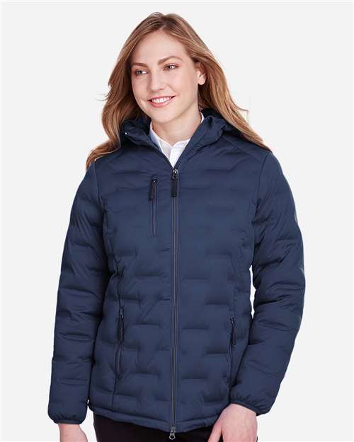 North End NE708W Women's UTK SubDown Loft Puffer Jacket - Classic Navy/ Carbon - model front