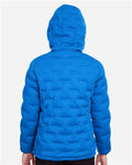 North End NE708W Women's UTK SubDown Loft Puffer Jacket - Olympic Blue/ Carbon - model back