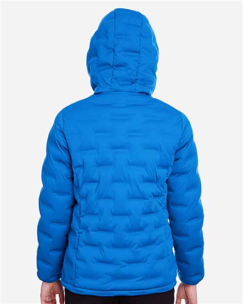North End NE708W Women's UTK SubDown Loft Puffer Jacket - Olympic Blue/ Carbon - model back