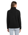 vineyard vines K002795 Women’s Collegiate Shep Quarter-Zip Sweatshirt - Jet Black - model back
