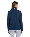 vineyard vines K002795 Women’s Collegiate Shep Quarter-Zip Sweatshirt - Vineyard Navy - model back